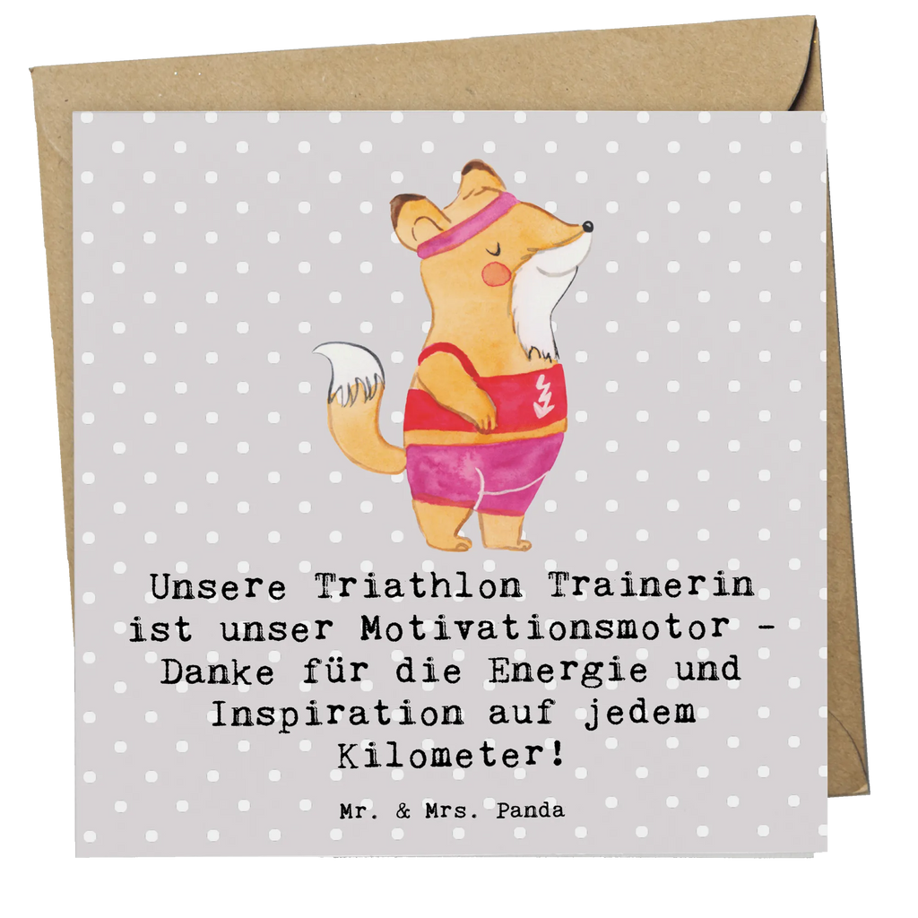 Deluxe Karte Triathlon Trainerin Glückwunschkarte, Klappkarte, Karte, Grußkarte, Hochwertige Klappkarte, Einladungskarte, Hochwertige Grußkarte, Geburtstagskarte, Hochzeitskarte, Geschenk, Sport, Sportart, Hobby, Schenken, Danke, Dankeschön, Auszeichnung, Gewinn, Sportler
