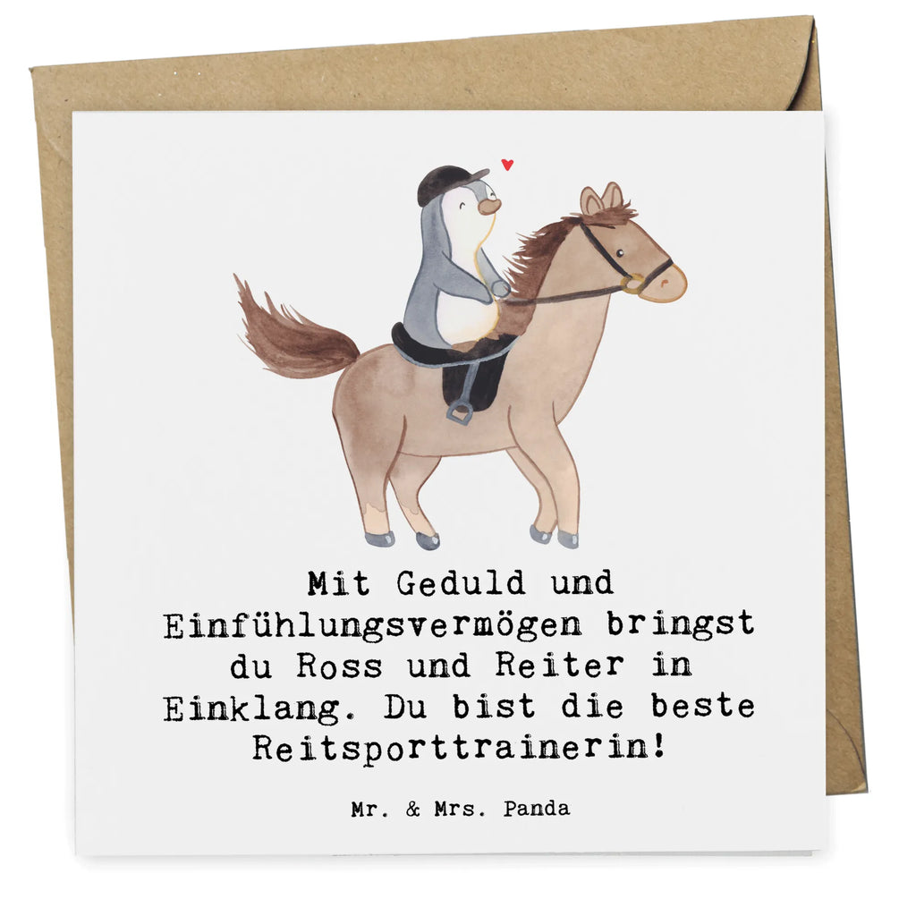 Deluxe Card Mit Geduld und Einfühlungsvermögen bringst du Ross und Reiter in Einklang. Du bist die beste Reitsporttrainerin! Hochwertige Klappkarte, Grußkarte, Hochwertige Grußkarte, Geburtstagskarte, Karte, Glückwunschkarte, Hochzeitskarte, Klappkarte, Einladungskarte, Geschenk, Sport, Sportart, Hobby, Schenken, Danke, Dankeschön, Auszeichnung, Gewinn, Sportler