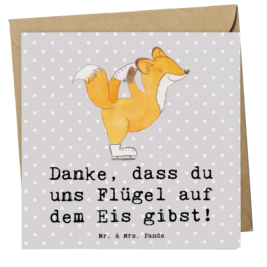 Deluxe Card Danke, dass du uns Flügel auf dem Eis gibst! Karte, Hochzeitskarte, Klappkarte, Glückwunschkarte, Einladungskarte, Hochwertige Grußkarte, Grußkarte, Geburtstagskarte, Hochwertige Klappkarte, Geschenk, Sport, Sportart, Hobby, Schenken, Danke, Dankeschön, Auszeichnung, Gewinn, Sportler