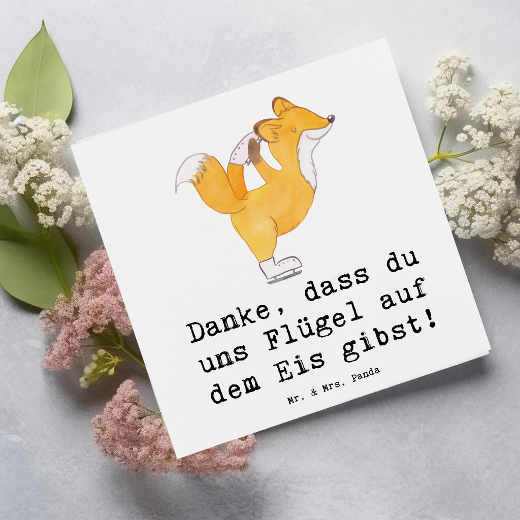 Deluxe Card Danke, dass du uns Flügel auf dem Eis gibst! Karte, Hochzeitskarte, Klappkarte, Glückwunschkarte, Einladungskarte, Hochwertige Grußkarte, Grußkarte, Geburtstagskarte, Hochwertige Klappkarte, Geschenk, Sport, Sportart, Hobby, Schenken, Danke, Dankeschön, Auszeichnung, Gewinn, Sportler