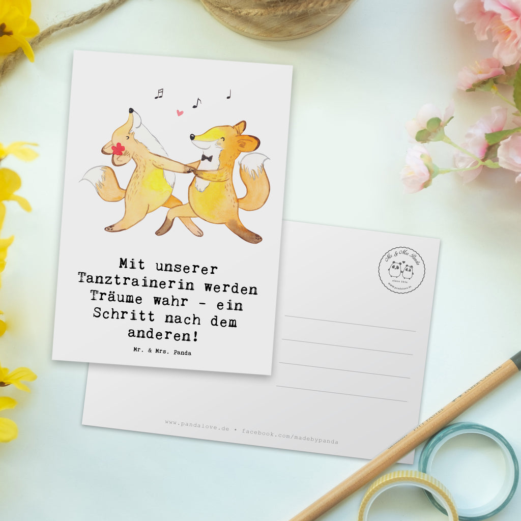 Postcard Mit unserer Tanztrainerin werden Träume wahr - ein Schritt nach dem anderen! Einladungskarte, Einladung, Einladungskarten Geburtstag, Karte, Ansichtskarte, Geschenkkarte, Grußkarte, Dankeskarte, Einladung Geburtstag, Ansichtskarten, Postkarte, Geburtstagskarte, Geschenk, Sport, Sportart, Hobby, Schenken, Danke, Dankeschön, Auszeichnung, Gewinn, Sportler