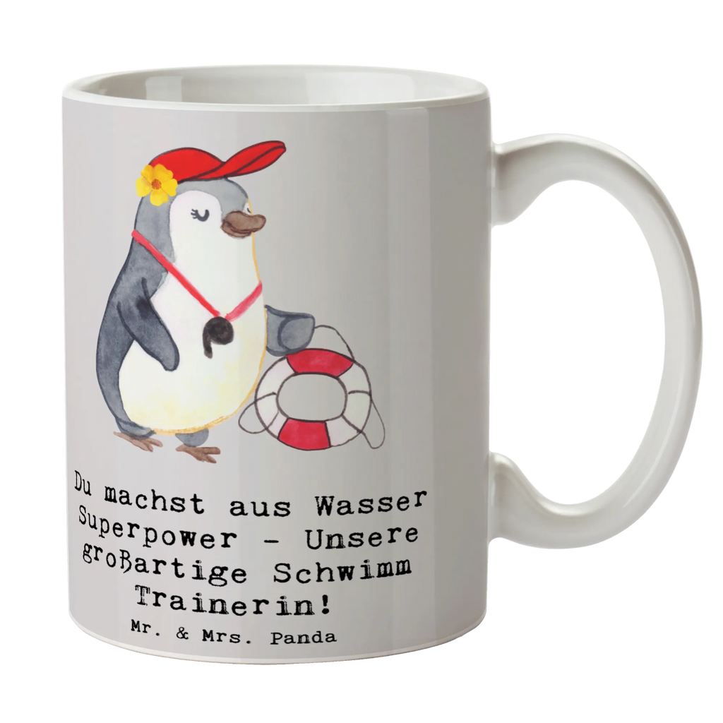 Mug Du machst aus Wasser Superpower - Unsere großartige Schwimm Trainerin! Tasse, Kaffeetasse, Teetasse, Becher, Kaffeebecher, Teebecher, Keramiktasse, Porzellantasse, Büro Tasse, Geschenk Tasse, Tasse Sprüche, Tasse Motive, Kaffeetassen, Tasse bedrucken, Designer Tasse, Cappuccino Tassen, Schöne Teetassen, Geschenk, Sport, Sportart, Hobby, Schenken, Danke, Dankeschön, Auszeichnung, Gewinn, Sportler