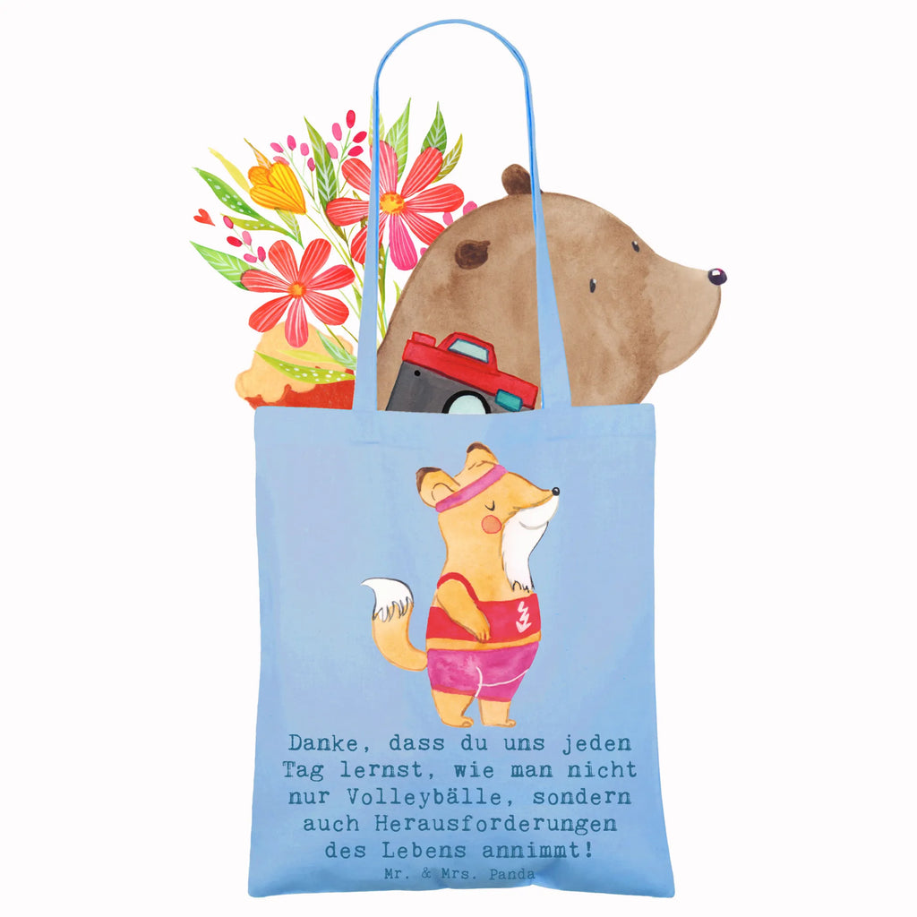 Tote bag Danke, dass du uns jeden Tag lernst, wie man nicht nur Volleybälle, sondern auch Herausforderungen des Lebens annimmt! Tragetasche, Beutel, Stofftasche, Badetasche, Shopper, Einkaufstasche, Laptoptasche, Stoffbeutel, Schultertasche, Einkaufstüte, Jutebeutel, Beuteltasche, Strandtasche, Tasche, Umhängetasche, Jutetasche, Geschenk, Sport, Sportart, Hobby, Schenken, Danke, Dankeschön, Auszeichnung, Gewinn, Sportler