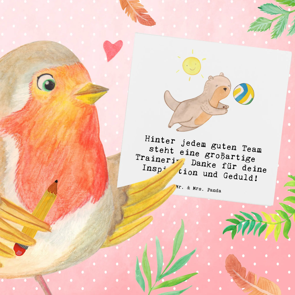 Deluxe Card Hinter jedem guten Team steht eine großartige Trainerin. Danke für deine Inspiration und Geduld! Glückwunschkarte, Geburtstagskarte, Grußkarte, Klappkarte, Einladungskarte, Hochwertige Grußkarte, Karte, Hochzeitskarte, Hochwertige Klappkarte, Geschenk, Sport, Sportart, Hobby, Schenken, Danke, Dankeschön, Auszeichnung, Gewinn, Sportler