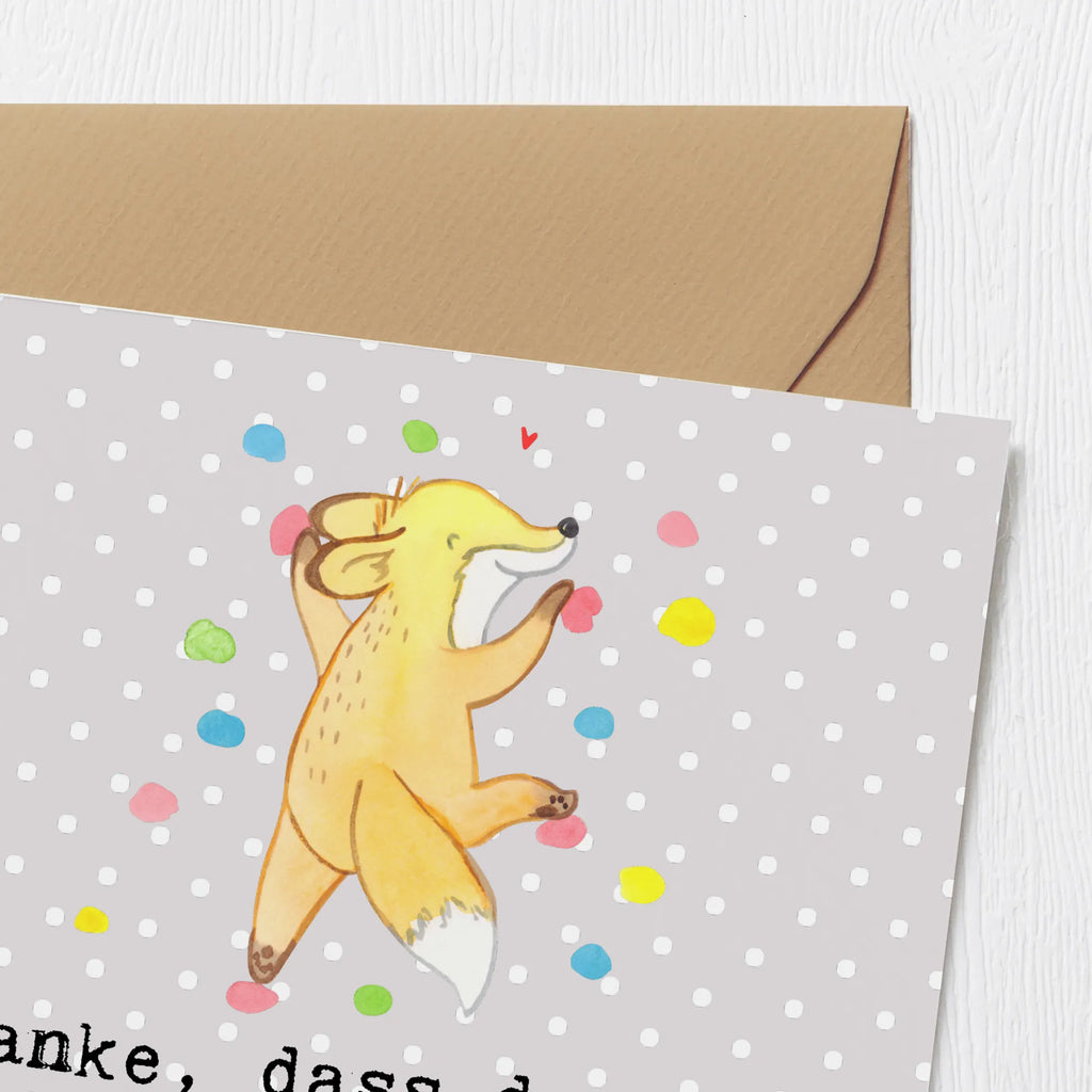 Deluxe Card Danke, dass du uns zeigst, wie wir über unsere Grenzen hinaus klettern können! Karte, Grußkarte, Hochwertige Grußkarte, Einladungskarte, Hochzeitskarte, Hochwertige Klappkarte, Glückwunschkarte, Geburtstagskarte, Klappkarte, Geschenk, Sport, Sportart, Hobby, Schenken, Danke, Dankeschön, Auszeichnung, Gewinn, Sportler