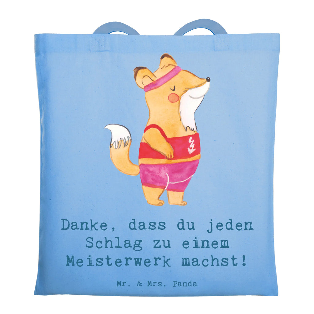 Tote bag Danke, dass du jeden Schlag zu einem Meisterwerk machst! Jutetasche, Umhängetasche, Einkaufstasche, Beuteltasche, Einkaufstüte, Tragetasche, Shopper, Beutel, Schultertasche, Jutebeutel, Badetasche, Laptoptasche, Stofftasche, Stoffbeutel, Tasche, Strandtasche, Geschenk, Sport, Sportart, Hobby, Schenken, Danke, Dankeschön, Auszeichnung, Gewinn, Sportler