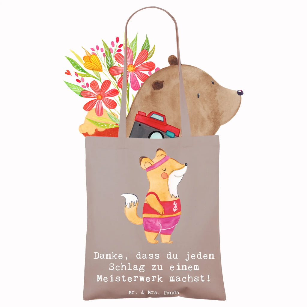 Tote bag Danke, dass du jeden Schlag zu einem Meisterwerk machst! Jutetasche, Umhängetasche, Einkaufstasche, Beuteltasche, Einkaufstüte, Tragetasche, Shopper, Beutel, Schultertasche, Jutebeutel, Badetasche, Laptoptasche, Stofftasche, Stoffbeutel, Tasche, Strandtasche, Geschenk, Sport, Sportart, Hobby, Schenken, Danke, Dankeschön, Auszeichnung, Gewinn, Sportler