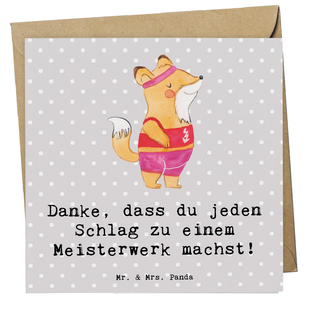 Deluxe Card Danke, dass du jeden Schlag zu einem Meisterwerk machst! Glückwunschkarte, Karte, Hochzeitskarte, Einladungskarte, Geburtstagskarte, Hochwertige Grußkarte, Klappkarte, Hochwertige Klappkarte, Grußkarte, Geschenk, Sport, Sportart, Hobby, Schenken, Danke, Dankeschön, Auszeichnung, Gewinn, Sportler