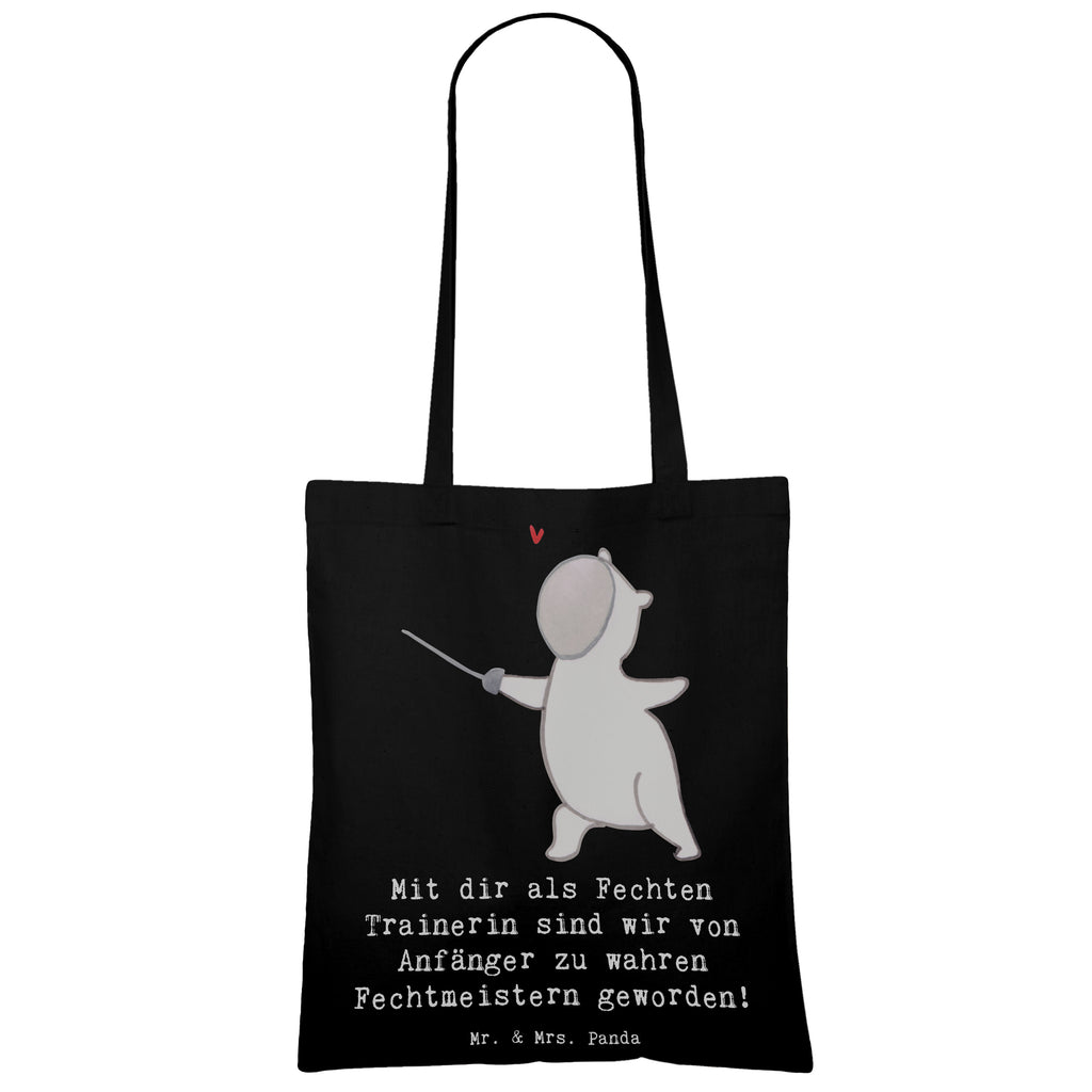 Tote bag Mit dir als Fechten Trainerin sind wir von Anfänger zu wahren Fechtmeistern geworden! Tragetasche, Stofftasche, Schultertasche, Umhängetasche, Jutebeutel, Laptoptasche, Beuteltasche, Einkaufstasche, Badetasche, Beutel, Einkaufstüte, Jutetasche, Stoffbeutel, Strandtasche, Shopper, Tasche, Geschenk, Sport, Sportart, Hobby, Schenken, Danke, Dankeschön, Auszeichnung, Gewinn, Sportler