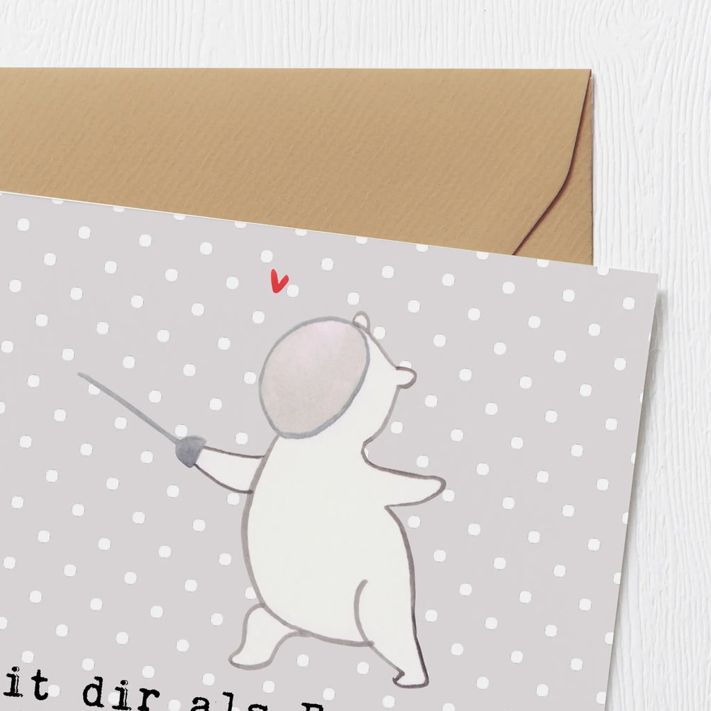 Deluxe Card Mit dir als Fechten Trainerin sind wir von Anfänger zu wahren Fechtmeistern geworden! Einladungskarte, Hochwertige Klappkarte, Geburtstagskarte, Klappkarte, Karte, Hochwertige Grußkarte, Hochzeitskarte, Glückwunschkarte, Grußkarte, Geschenk, Sport, Sportart, Hobby, Schenken, Danke, Dankeschön, Auszeichnung, Gewinn, Sportler