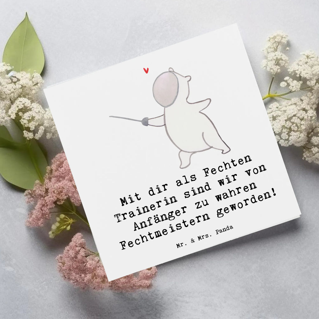 Deluxe Card Mit dir als Fechten Trainerin sind wir von Anfänger zu wahren Fechtmeistern geworden! Einladungskarte, Hochwertige Klappkarte, Geburtstagskarte, Klappkarte, Karte, Hochwertige Grußkarte, Hochzeitskarte, Glückwunschkarte, Grußkarte, Geschenk, Sport, Sportart, Hobby, Schenken, Danke, Dankeschön, Auszeichnung, Gewinn, Sportler