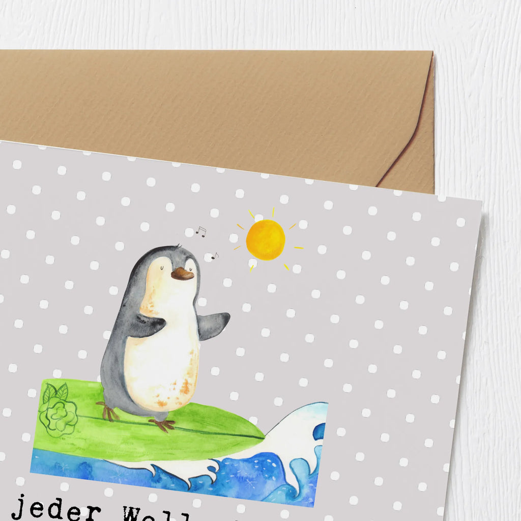 Deluxe Card Mit jeder Welle kommt ein neues Abenteuer. Danke, dass du uns sicher führst und inspirierst! Klappkarte, Einladungskarte, Glückwunschkarte, Grußkarte, Hochwertige Klappkarte, Hochwertige Grußkarte, Karte, Hochzeitskarte, Geburtstagskarte, Geschenk, Sport, Sportart, Hobby, Schenken, Danke, Dankeschön, Auszeichnung, Gewinn, Sportler