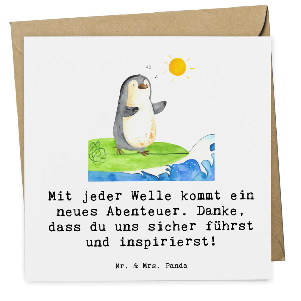 Deluxe Card Mit jeder Welle kommt ein neues Abenteuer. Danke, dass du uns sicher führst und inspirierst! Klappkarte, Einladungskarte, Glückwunschkarte, Grußkarte, Hochwertige Klappkarte, Hochwertige Grußkarte, Karte, Hochzeitskarte, Geburtstagskarte, Geschenk, Sport, Sportart, Hobby, Schenken, Danke, Dankeschön, Auszeichnung, Gewinn, Sportler