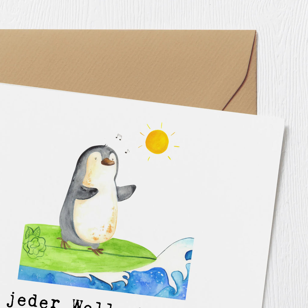 Deluxe Card Mit jeder Welle kommt ein neues Abenteuer. Danke, dass du uns sicher führst und inspirierst! Klappkarte, Einladungskarte, Glückwunschkarte, Grußkarte, Hochwertige Klappkarte, Hochwertige Grußkarte, Karte, Hochzeitskarte, Geburtstagskarte, Geschenk, Sport, Sportart, Hobby, Schenken, Danke, Dankeschön, Auszeichnung, Gewinn, Sportler