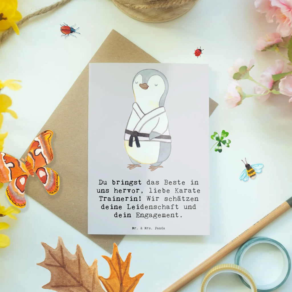 Grußkarte Karate Trainerin Ansichtskarten, Geburtstagskarte, Einladungskarte, Grußkarte, Glückwunschkarte, Hochzeitskarte, Klappkarte, Karte, Geschenk, Sport, Sportart, Hobby, Schenken, Danke, Dankeschön, Auszeichnung, Gewinn, Sportler