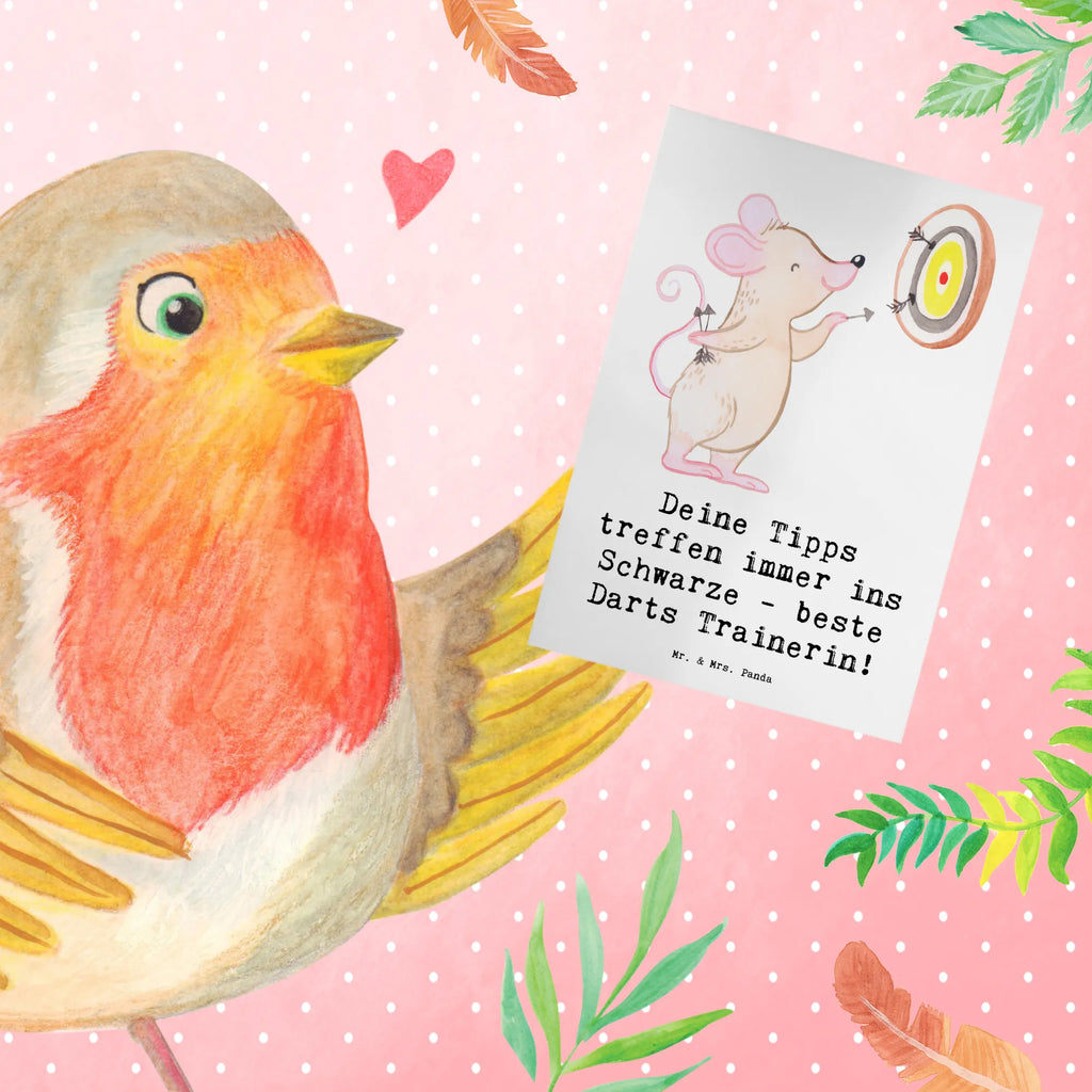 Greetings card Deine Tipps treffen immer ins Schwarze - beste Darts Trainerin! Einladungskarte, Klappkarte, Glückwunschkarte, Grußkarte, Karte, Ansichtskarten, Geburtstagskarte, Hochzeitskarte, Geschenk, Sport, Sportart, Hobby, Schenken, Danke, Dankeschön, Auszeichnung, Gewinn, Sportler