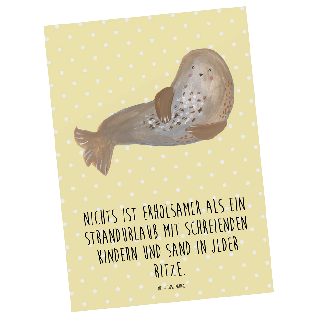 Postcard Nichts ist erholsamer als ein Strandurlaub mit schreienden Kindern und Sand in jeder Ritze. Grußkarte, Ansichtskarte, Postkarte, bildkarte, Postkarten, einzelkarte, Motivkarte, Fotokarte, Designkarte, kunstkarte, Ansichtskarten, spruchkarte, Kunstkarten, Sommer, Sommermotive, Urlaubsmotive, Produkte für Urlauber, Sommer Produkte