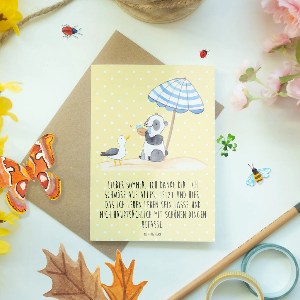 Grußkarte Lieber Sommer Glückwunschkarte, Einladungskarte, Geburtstagskarte, Hochzeitskarte, Klappkarte, Ansichtskarten, Karte, Grußkarte, Sommer, Sommermotive, Urlaubsmotive, Produkte für Urlauber, Sommer Produkte