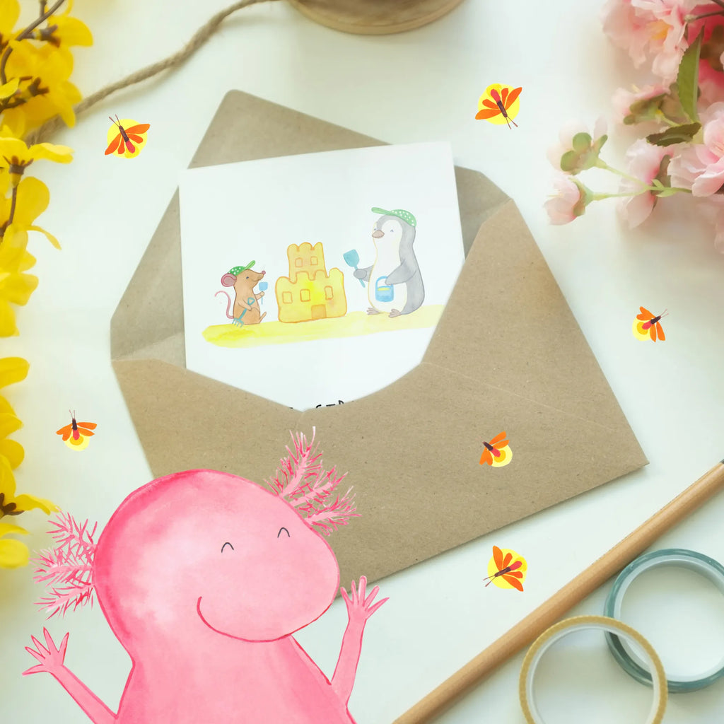 Greetings card Sonne, Strand und Lachen - das ist Sommer! Einladungskarte, Karte, Hochzeitskarte, Grußkarte, Glückwunschkarte, Ansichtskarten, Geburtstagskarte, Klappkarte, Sommer, Sommermotive, Urlaubsmotive, Produkte für Urlauber, Sommer Produkte