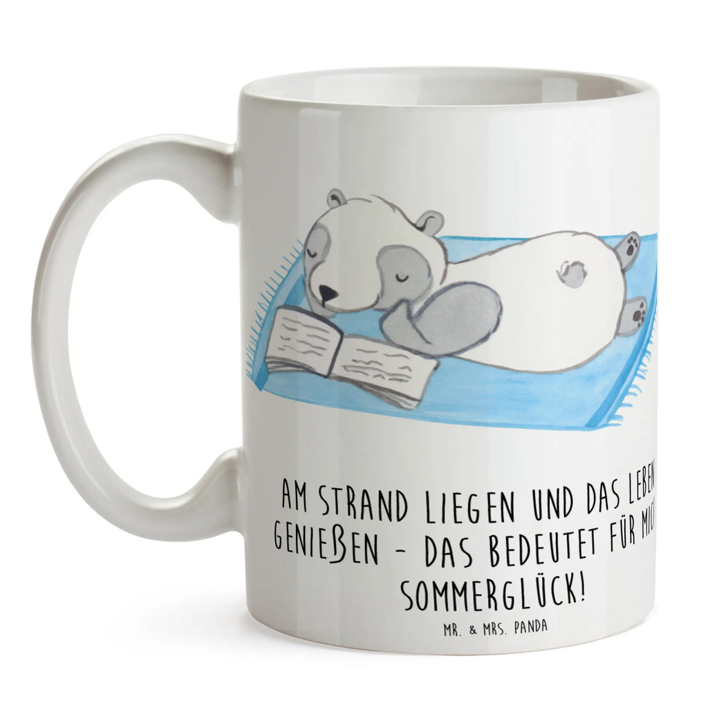 Mug Am Strand liegen und das Leben genießen - das bedeutet für mich Sommerglück! Bürotasse, Tasse mit Zitaten, Tasse mit Motiven, Keramiktasse, Kaffeetasse, Teetasse, Geschenktasse, Porzellantasse, Tasse, Sommer, Sommermotive, Urlaubsmotive, Produkte für Urlauber, Sommer Produkte