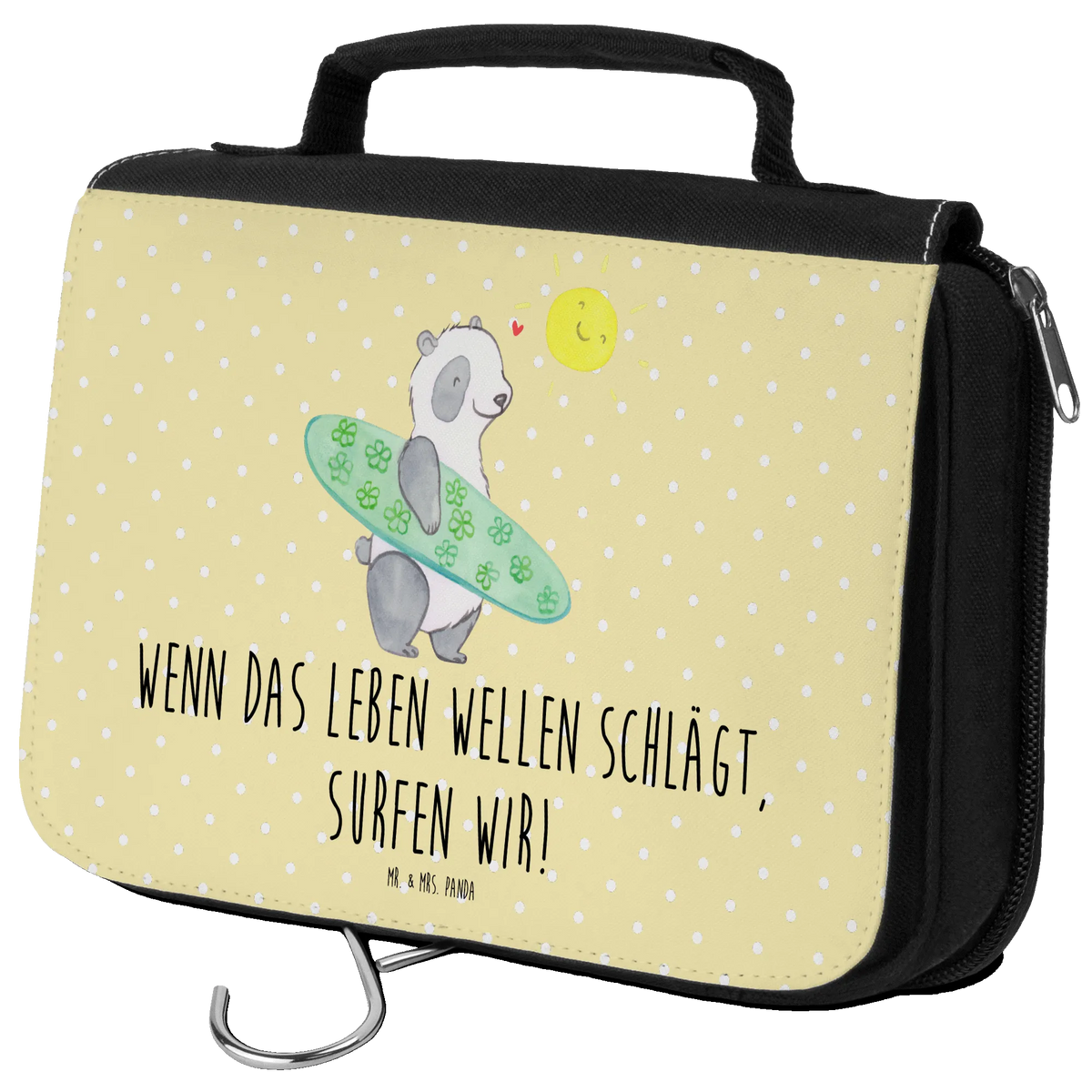 Kosmetyczka Wenn das Leben Wellen schlägt, surfen wir! Lato, motywy letnie, motywy wakacyjne, produkty dla urlopowiczów, produkty letnie