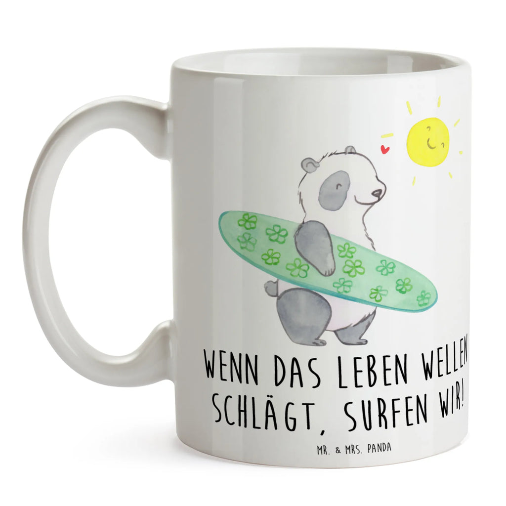 Mug Wenn das Leben Wellen schlägt, surfen wir! Kaffeetasse, Bürotasse, Teetasse, Geschenktasse, Tasse mit Zitaten, Tasse, Tasse mit Motiven, Keramiktasse, Porzellantasse, Sommer, Sommermotive, Urlaubsmotive, Produkte für Urlauber, Sommer Produkte