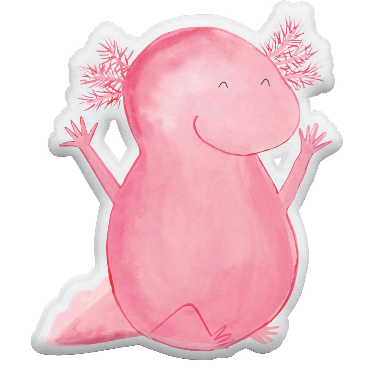 Animal Pillow axolotl Hooray marine animals, Axelotl, salamander, Mexican walking fish, amphibian, cheerful, tail, satisfaction, joy, fun