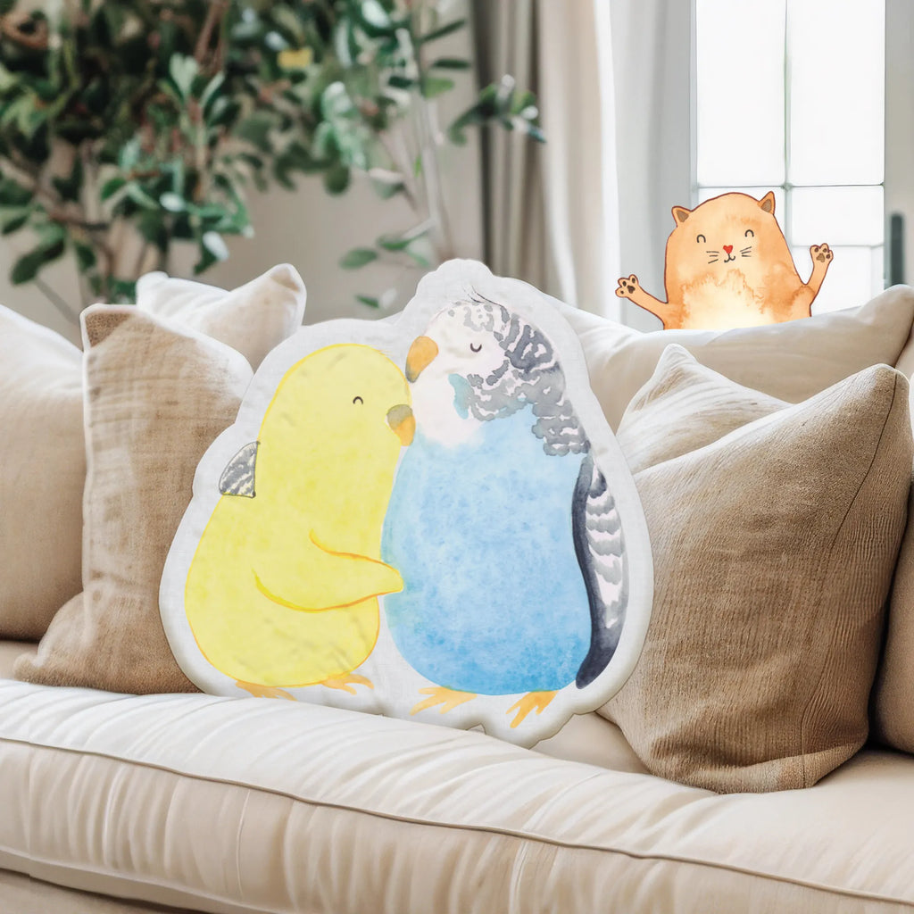 Animal Pillow Parakeets in love Love, Loving, Two, Together, Marriage, Engagement, Proposal of marriage, Love gift, gift for her, gift for him, anniversary gift, closeness, birds, love, cuddling, trust, budgie