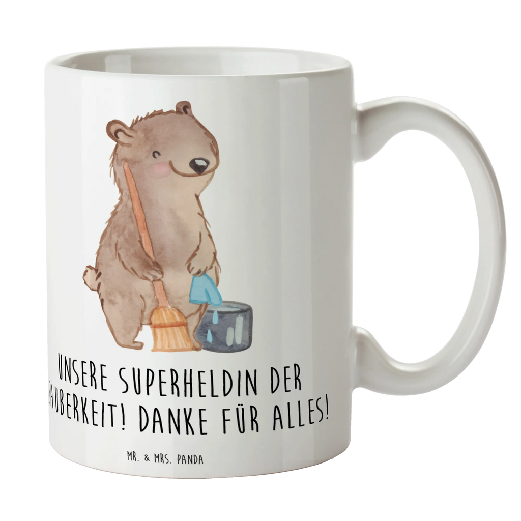 Tasse Putzfrau Superheldin Keramiktasse, Porzellantasse, Teetasse, Kaffeetasse, Tasse mit Motiven, Bürotasse, Tasse mit Zitaten, Geschenktasse, Tasse