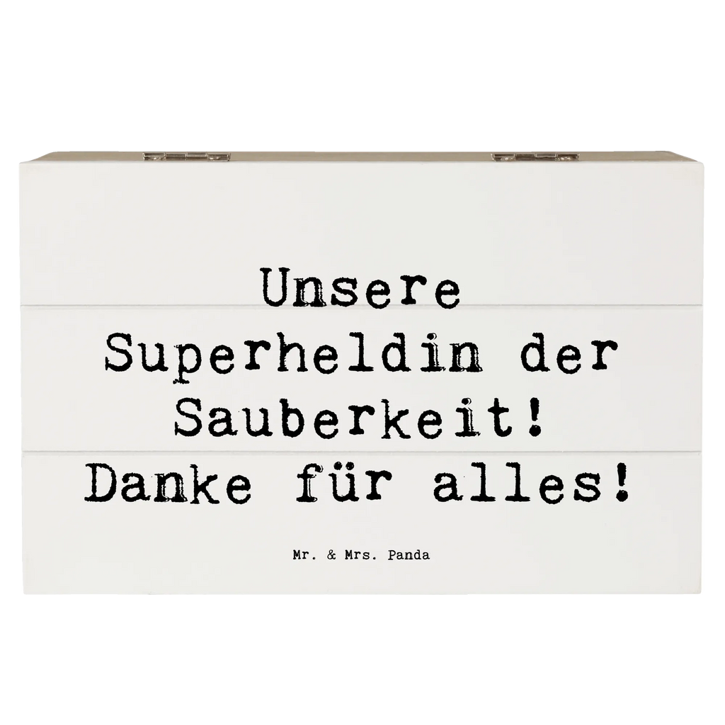 Holzkiste Spruch Putzfrau Superheldin Erinnerungskiste, Schatulle, Geschenkbox, Geschenkdose, Aufbewahrungsbox, Schatzkiste, Holzkiste, Erinnerungsbox, Truhe, Kiste, XXL, Dekokiste