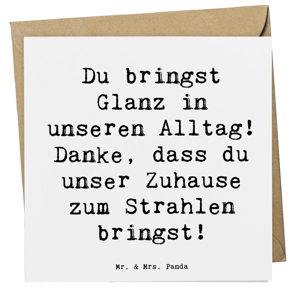 Deluxe Karte Spruch Glanz Putzfrau Karte, Hochzeitskarte, Grußkarte, Einladungskarte, Klappkarte, Geburtstagskarte, Hochwertige Klappkarte, Hochwertige Grußkarte, Glückwunschkarte