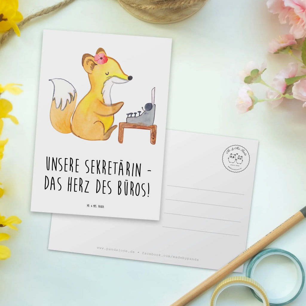Postcard Unsere Sekretärin - das Herz des Büros! Dankeskarte, Grußkarte, Einladungskarte, Karte, Einladungskarten Geburtstag, Postkarte, Geschenkkarte, Einladung, Ansichtskarten, Geburtstagskarte, Einladung Geburtstag, Ansichtskarte