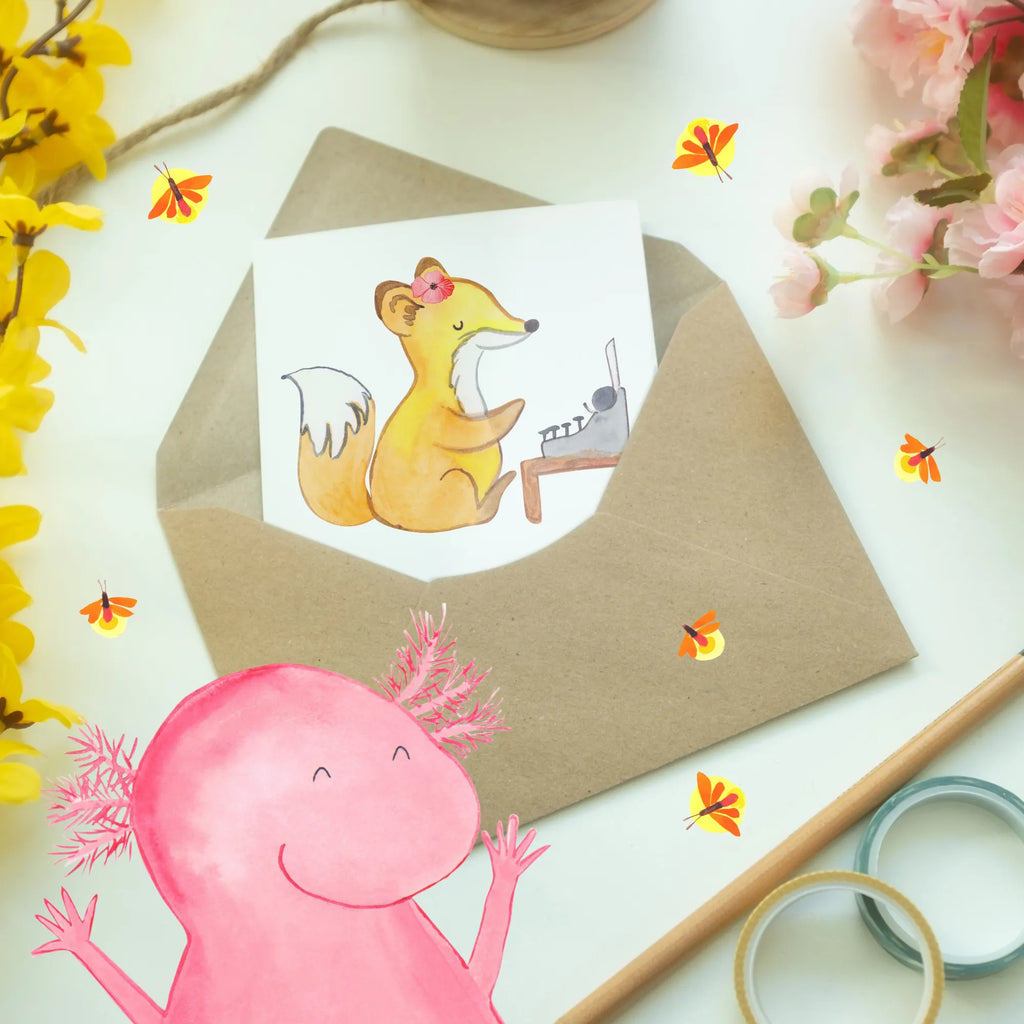 Greetings card Ohne dich wäre das Büro nur halb so gut! Geburtstagskarte, Hochzeitskarte, Ansichtskarten, Klappkarte, Glückwunschkarte, Einladungskarte, Karte, Grußkarte