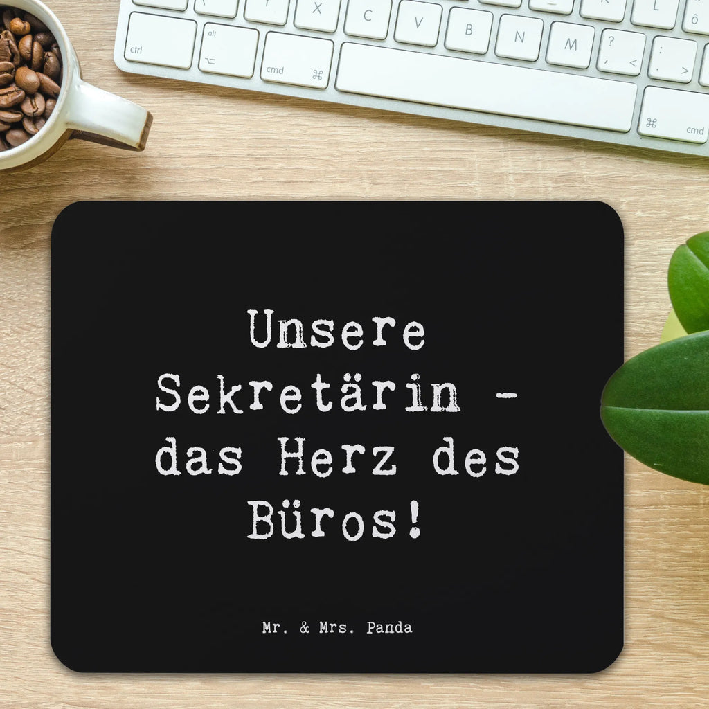 Mouse mat Saying Unsere Sekretärin - das Herz des Büros! Büroausstattung, Mousepad, PC Zubehör, Computer zubehör, Mausunterlage, Einzigartiges Mauspad, Designer Mauspad, Mauspad, Arbeitszimmer, Mauspad Büro