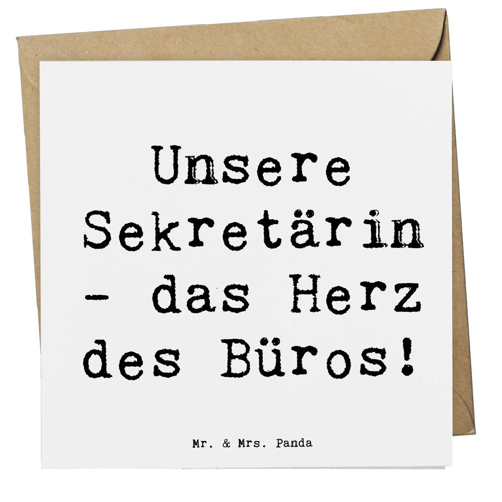 Deluxe Karte Spruch Sekretärin Herz Geburtstagskarte, Grußkarte, Einladungskarte, Glückwunschkarte, Hochwertige Klappkarte, Klappkarte, Hochwertige Grußkarte, Hochzeitskarte, Karte