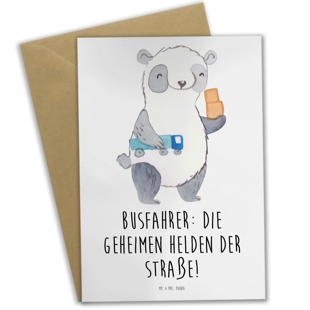 Greetings card Busfahrer: Die geheimen Helden der Straße! Ansichtskarten, Geburtstagskarte, Karte, Hochzeitskarte, Einladungskarte, Glückwunschkarte, Klappkarte, Grußkarte