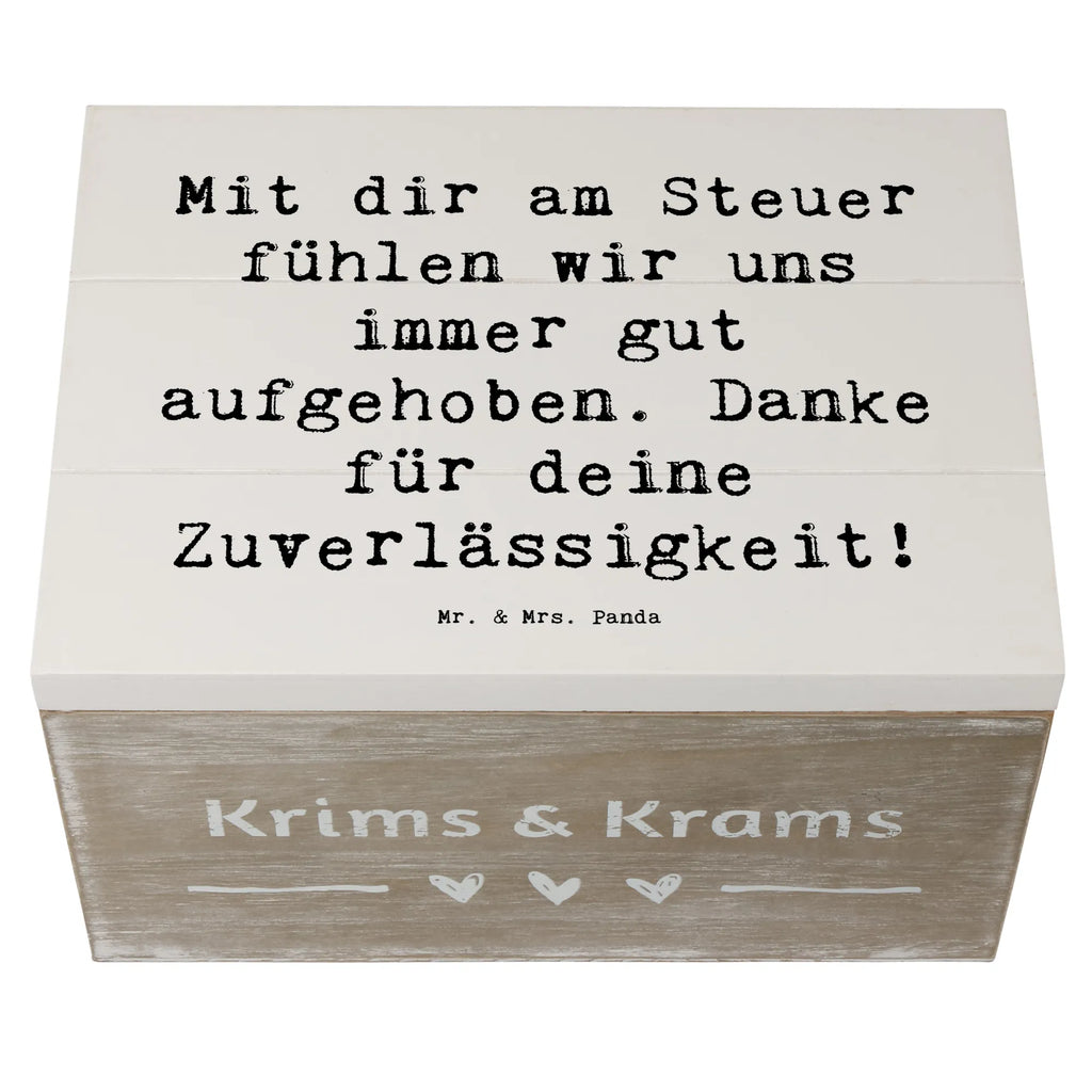 Wooden chest Saying Mit dir am Steuer fühlen wir uns immer gut aufgehoben. Danke für deine Zuverlässigkeit! Holzkiste, Kiste, Schatzkiste, Truhe, Schatulle, XXL, Erinnerungsbox, Erinnerungskiste, Dekokiste, Aufbewahrungsbox, Geschenkbox, Geschenkdose
