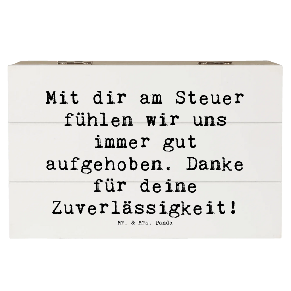 Wooden chest Saying Mit dir am Steuer fühlen wir uns immer gut aufgehoben. Danke für deine Zuverlässigkeit! Holzkiste, Kiste, Schatzkiste, Truhe, Schatulle, XXL, Erinnerungsbox, Erinnerungskiste, Dekokiste, Aufbewahrungsbox, Geschenkbox, Geschenkdose