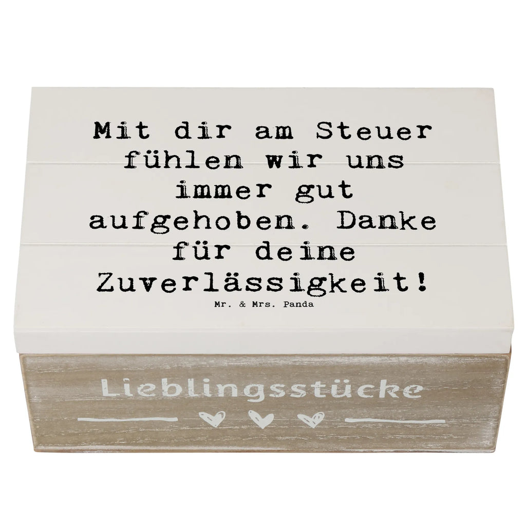 Wooden chest Saying Mit dir am Steuer fühlen wir uns immer gut aufgehoben. Danke für deine Zuverlässigkeit! Holzkiste, Kiste, Schatzkiste, Truhe, Schatulle, XXL, Erinnerungsbox, Erinnerungskiste, Dekokiste, Aufbewahrungsbox, Geschenkbox, Geschenkdose