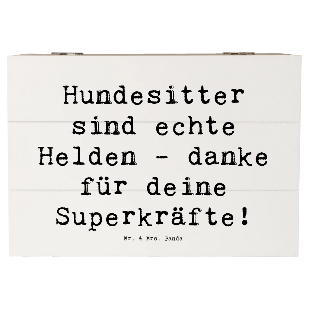 Wooden chest Saying Hundesitter sind echte Helden - danke für deine Superkräfte! Holzkiste, Kiste, Schatzkiste, Truhe, Schatulle, XXL, Erinnerungsbox, Erinnerungskiste, Dekokiste, Aufbewahrungsbox, Geschenkbox, Geschenkdose