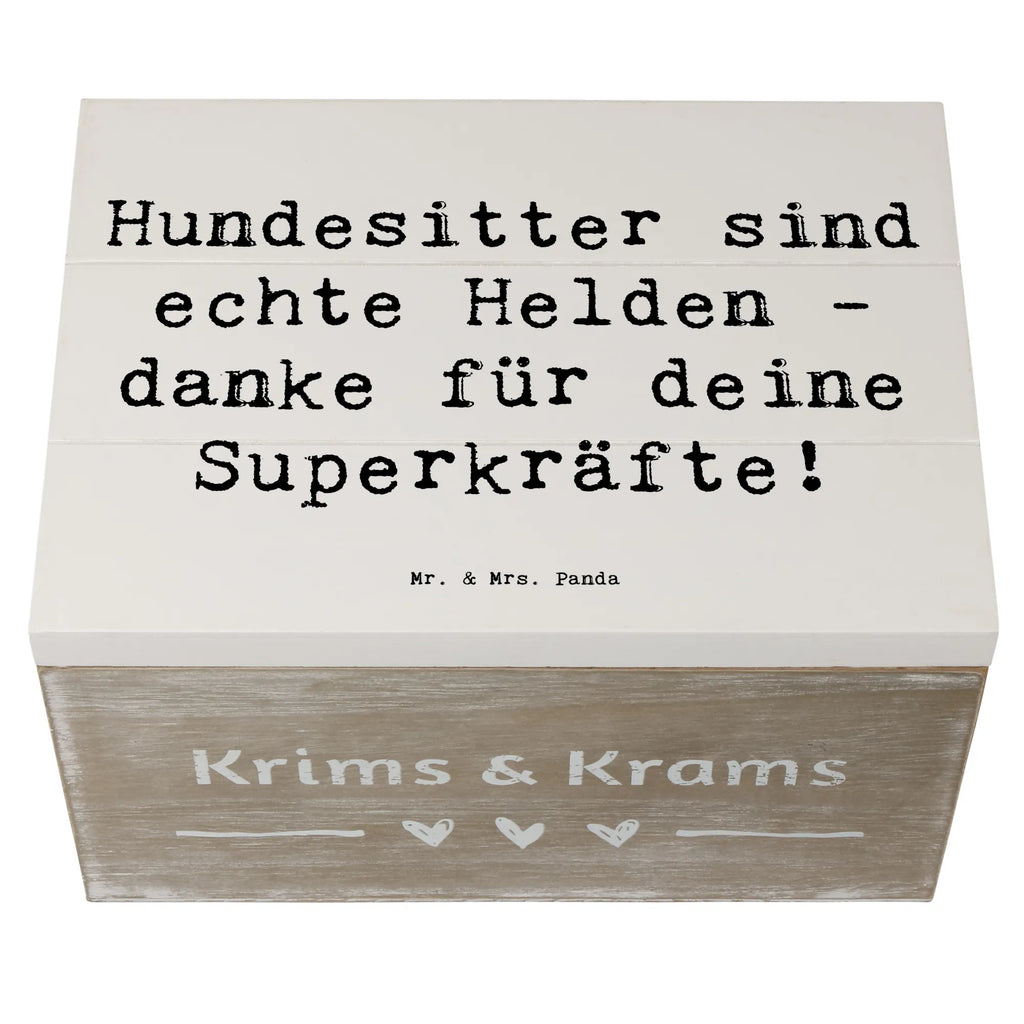 Wooden chest Saying Hundesitter sind echte Helden - danke für deine Superkräfte! Holzkiste, Kiste, Schatzkiste, Truhe, Schatulle, XXL, Erinnerungsbox, Erinnerungskiste, Dekokiste, Aufbewahrungsbox, Geschenkbox, Geschenkdose