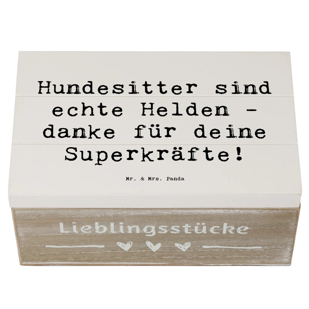 Wooden chest Saying Hundesitter sind echte Helden - danke für deine Superkräfte! Holzkiste, Kiste, Schatzkiste, Truhe, Schatulle, XXL, Erinnerungsbox, Erinnerungskiste, Dekokiste, Aufbewahrungsbox, Geschenkbox, Geschenkdose