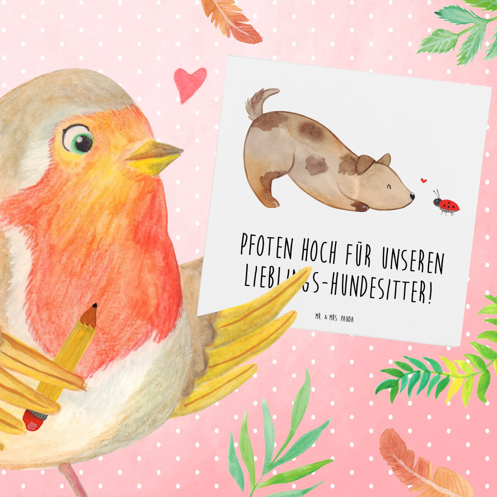 Deluxe Card Pfoten hoch für unseren Lieblings-Hundesitter! Glückwunschkarte, Hochwertige Grußkarte, Geburtstagskarte, Klappkarte, Hochwertige Klappkarte, Karte, Einladungskarte, Hochzeitskarte, Grußkarte