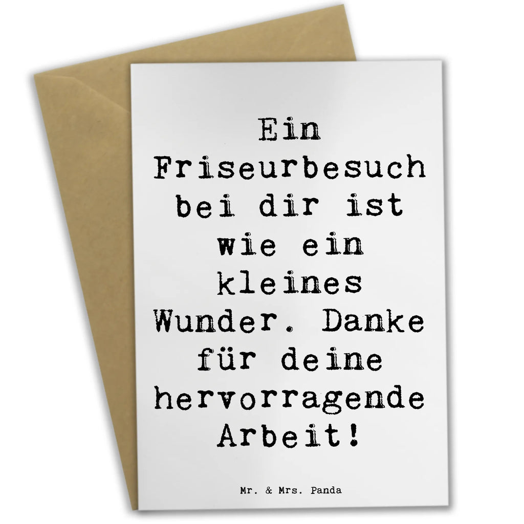 Greetings card Saying Ein Friseurbesuch bei dir ist wie ein kleines Wunder. Danke für deine hervorragende Arbeit! Hochzeitskarte, Einladungskarte, Klappkarte, Karte, Ansichtskarten, Grußkarte, Glückwunschkarte, Geburtstagskarte