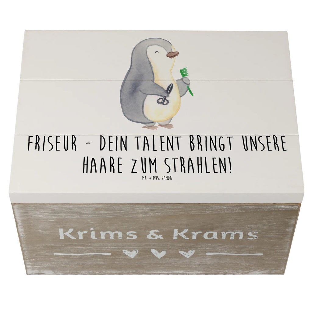 Holzkiste Friseur Talent Schatulle, Truhe, Schatzkiste, Holzkiste, Erinnerungskiste, Erinnerungsbox, Kiste, Geschenkbox, Aufbewahrungsbox, XXL, Dekokiste, Geschenkdose