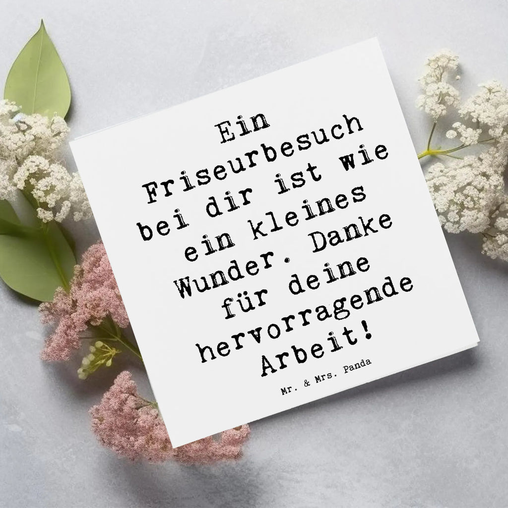 Deluxe Card Saying Ein Friseurbesuch bei dir ist wie ein kleines Wunder. Danke für deine hervorragende Arbeit! Karte, Grußkarte, Klappkarte, Einladungskarte, Glückwunschkarte, Hochzeitskarte, Geburtstagskarte, Hochwertige Grußkarte, Hochwertige Klappkarte