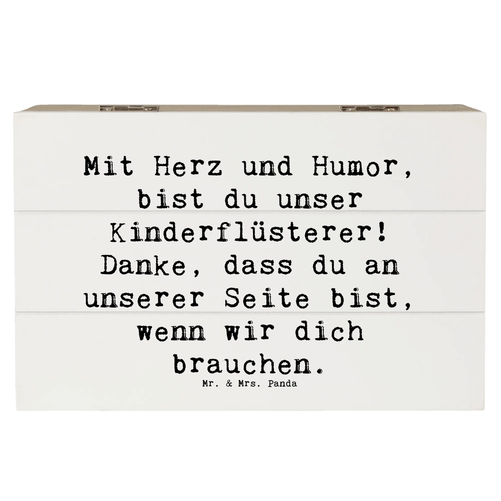 Wooden chest Saying Mit Herz und Humor, bist du unser Kinderflüsterer! Danke, dass du an unserer Seite bist, wenn wir dich brauchen. Holzkiste, Kiste, Schatzkiste, Truhe, Schatulle, XXL, Erinnerungsbox, Erinnerungskiste, Dekokiste, Aufbewahrungsbox, Geschenkbox, Geschenkdose