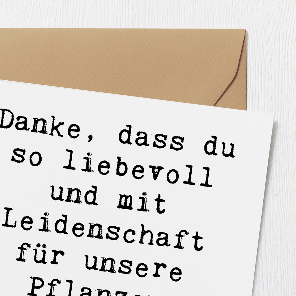 Deluxe Card Saying Danke, dass du so liebevoll und mit Leidenschaft für unsere Pflanzen sorgst, lieber Gärtner! Karte, Grußkarte, Klappkarte, Einladungskarte, Glückwunschkarte, Hochzeitskarte, Geburtstagskarte, Hochwertige Grußkarte, Hochwertige Klappkarte