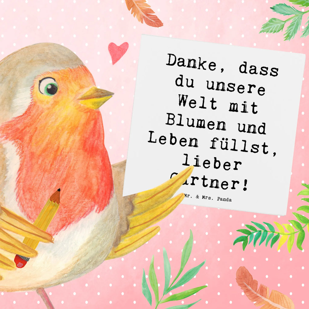 Deluxe Card Saying Danke, dass du unsere Welt mit Blumen und Leben füllst, lieber Gärtner! Karte, Hochwertige Klappkarte, Geburtstagskarte, Einladungskarte, Hochwertige Grußkarte, Grußkarte, Hochzeitskarte, Glückwunschkarte, Klappkarte, sprüche, zitate, spruch kollektion, inspiration, motivation, lebensweisheiten, geschenkideen, wanddeko, wohnaccessoires, sprüche sammlung, schöne sprüche, glück, liebe, freude, lächeln, alltag verschönern, nachhaltige geschenke, dekoration, kreativ, einzigartig, shopify, mr and mrs panda