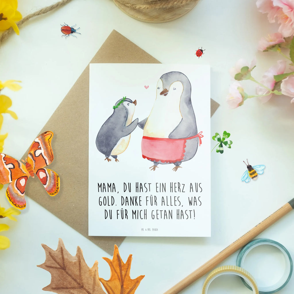 Greetings card Mama, du hast ein Herz aus Gold. Danke für alles, was du für mich getan hast! Klappkarte, Glückwunschkarte, Hochzeitskarte, Grußkarte, Karte, Ansichtskarten, Einladungskarte, Geburtstagskarte